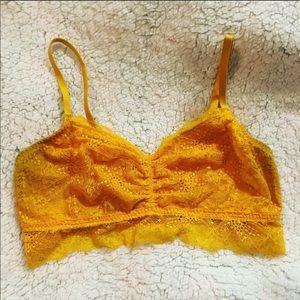 Yellow Lace PINK Bralette